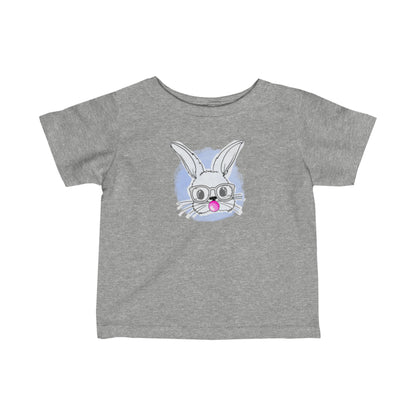 Infant Fine Jersey Tee Bunny Bubble Gum