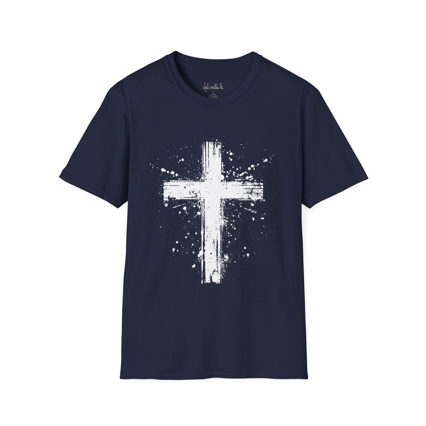 Unisex Softstyle T-Shirt White Cross