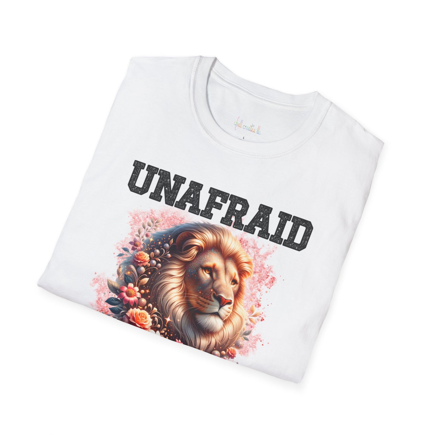 Unisex Softstyle T-Shirt - 'UNAFRAID' Lion Graphic Tee