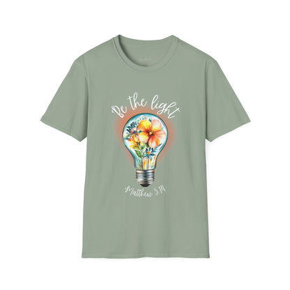 Be the Light Unisex Softstyle T-Shirt - Bible Verse Tee
