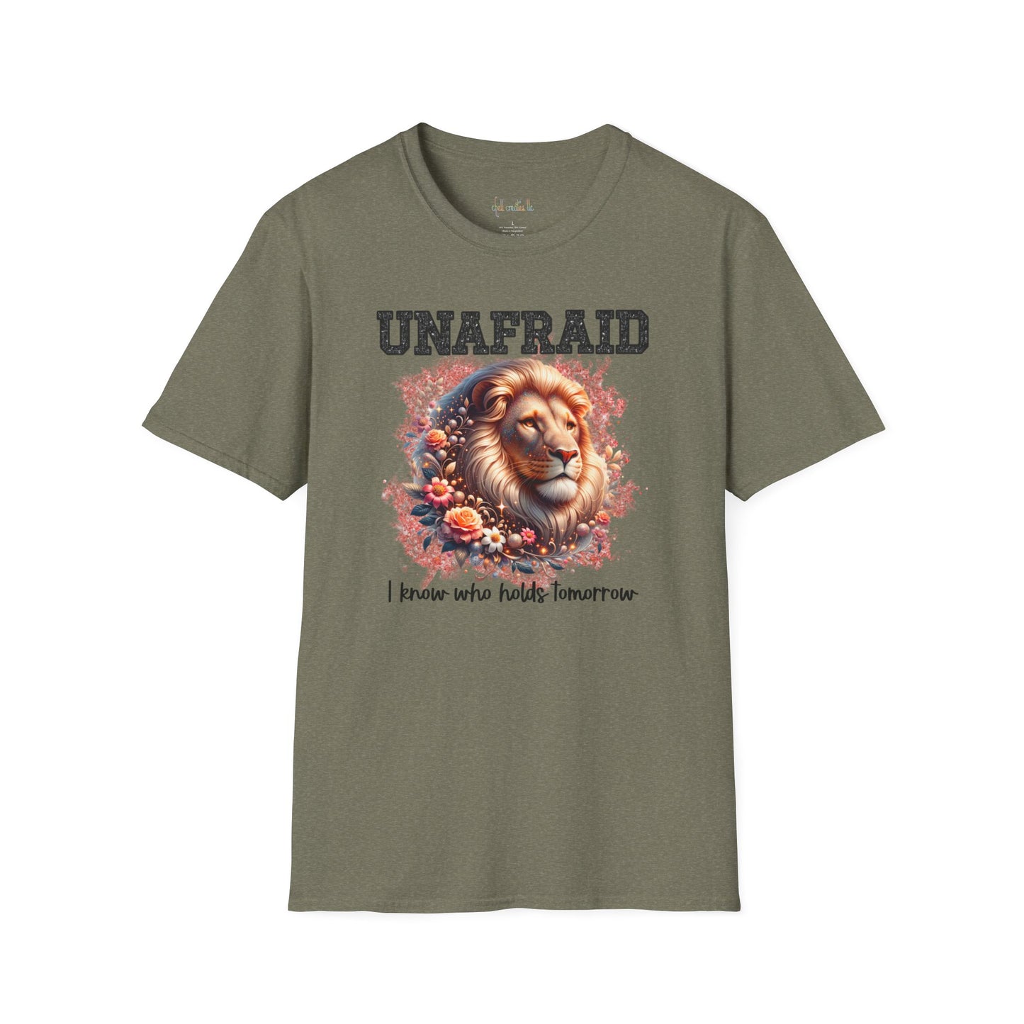 Unisex Softstyle T-Shirt - 'UNAFRAID' Lion Graphic Tee