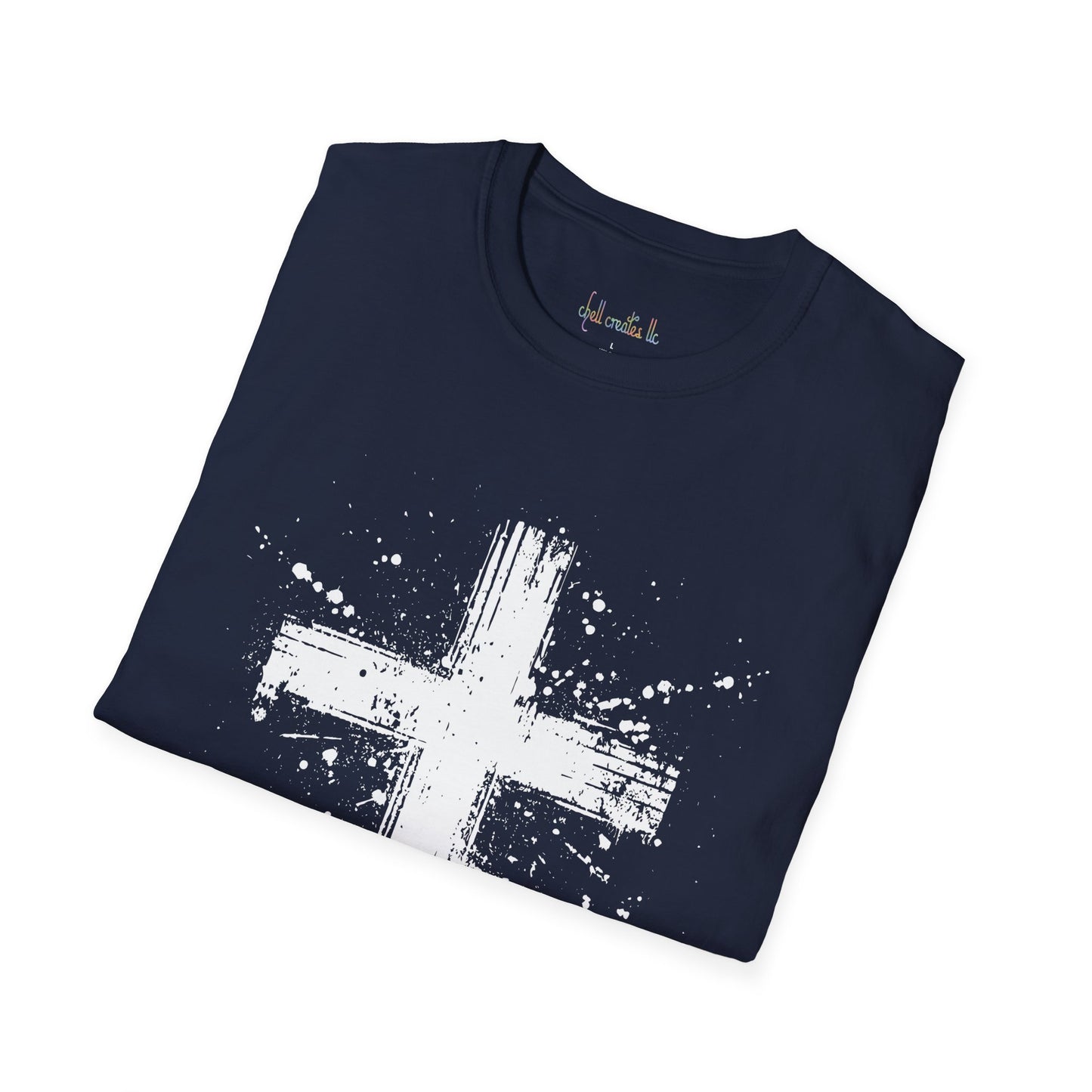 Unisex Softstyle T-Shirt White Cross