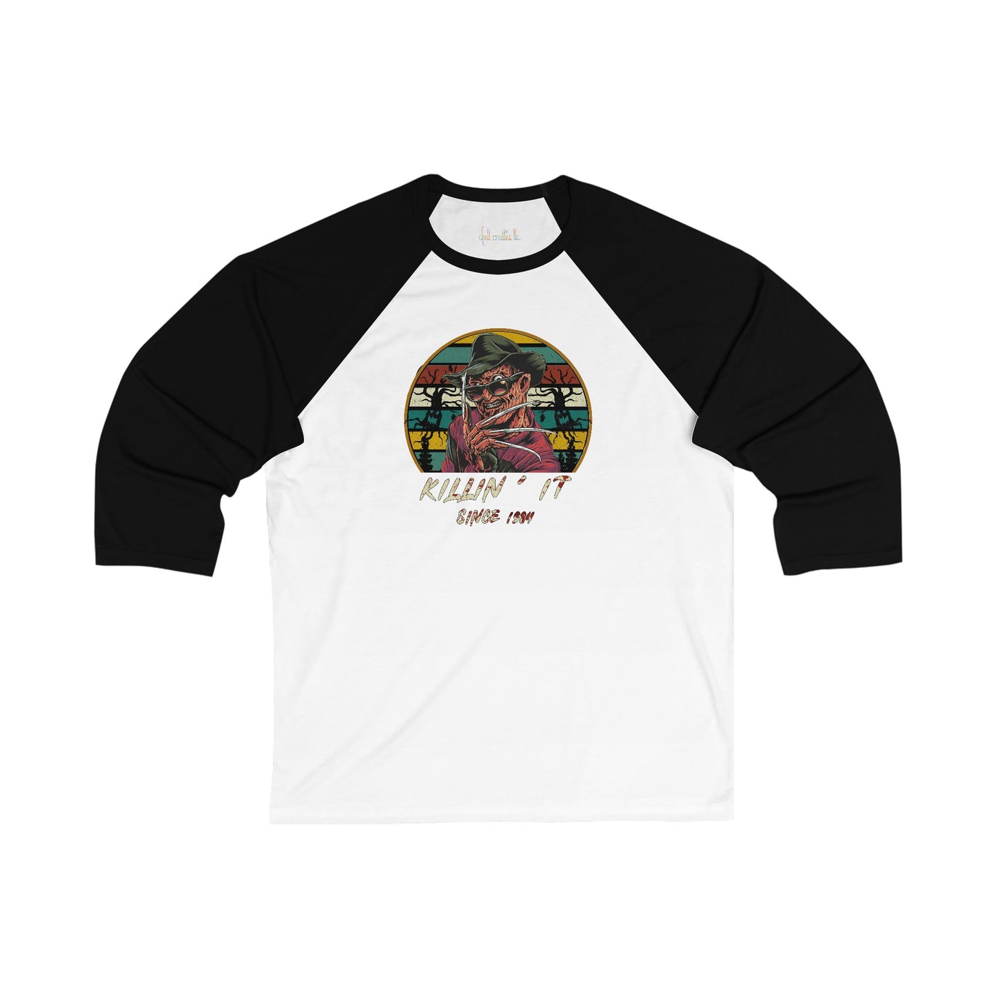 Unisex 3\4 Sleeve Baseball Tee Killin' It Since 1984 Freddy