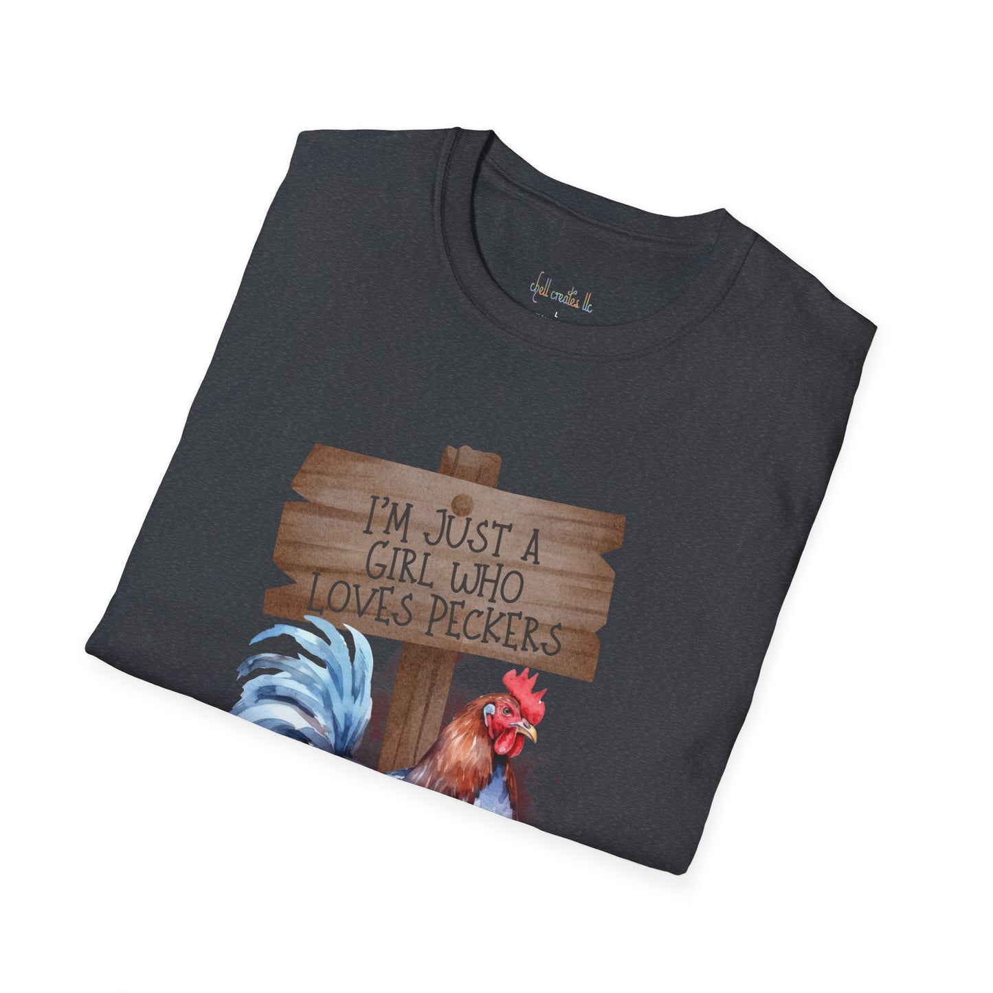 'Just A Girl Who Loves Pecker' Unisex Softstyle T-Shirt Colorful Tee, Gift for Friends, Casual Wear