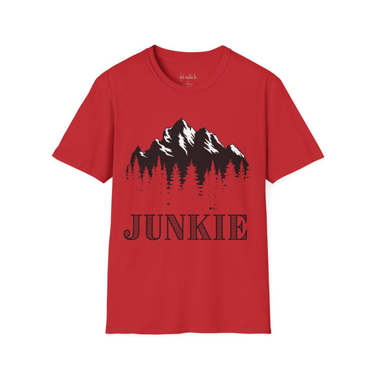 Unisex Softstyle T-Shirt "outdoor Junkie" with mountains