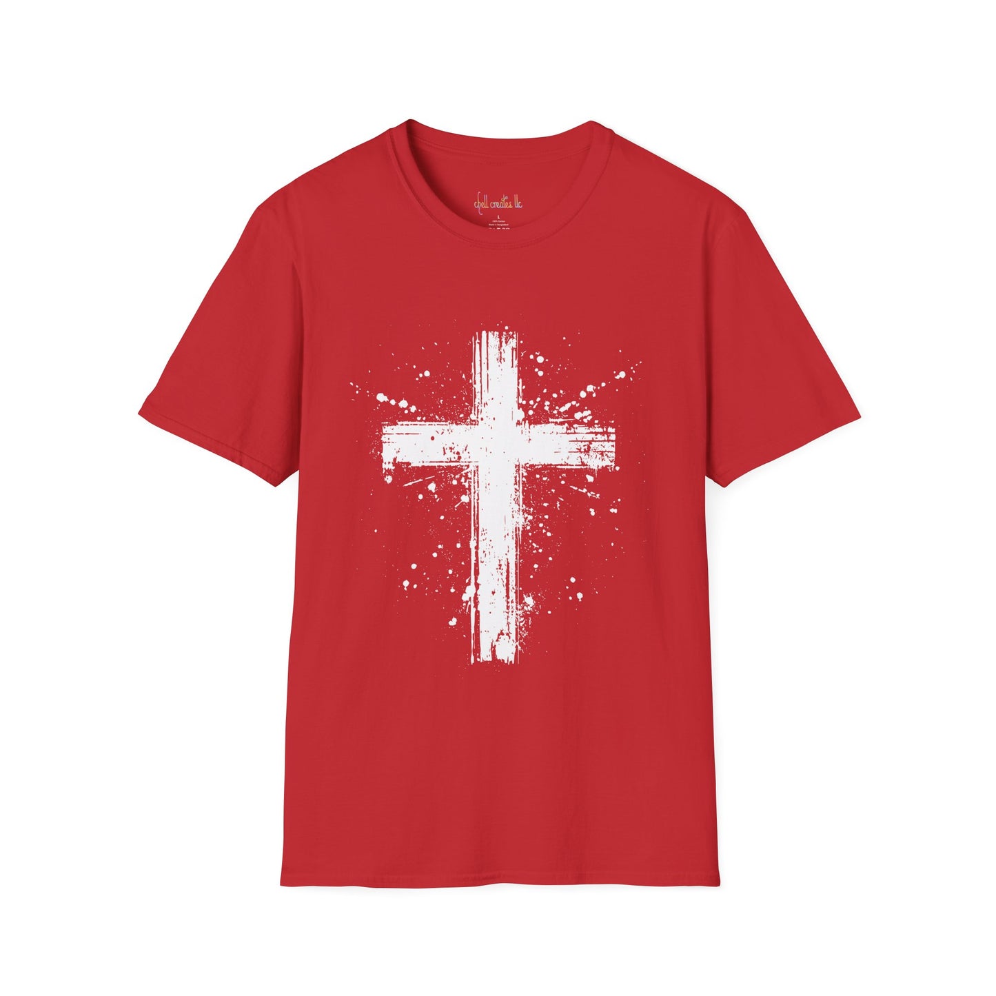 Unisex Softstyle T-Shirt White Cross