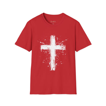 Unisex Softstyle T-Shirt White Cross