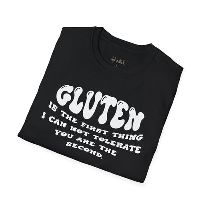 Gluten Tolerant Unisex T-Shirt, Funny Graphic Tee for Food Lovers, Casual Wear, Gift for Celiac Awareness, Everyday Comfort