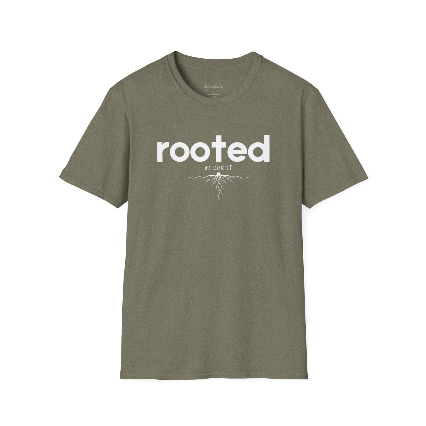 Rooted in Christ Unisex Softstyle T-Shirt - Faith Inspired Apparel