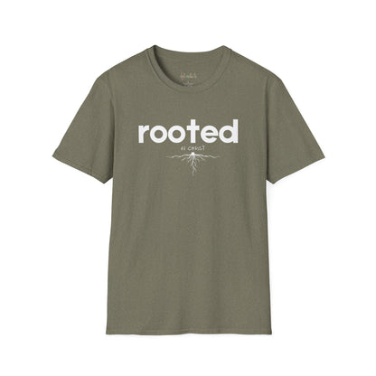 Rooted in Christ Unisex Softstyle T-Shirt - Faith Inspired Apparel