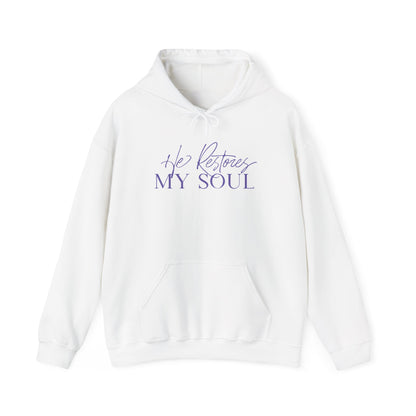 Unisex Heavy Blend™ Hooded Sweatshirt He Restores My Soul