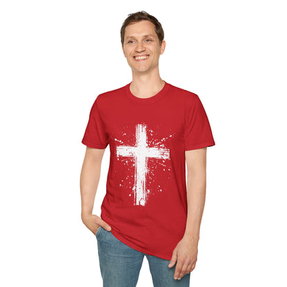 Unisex Softstyle T-Shirt White Cross