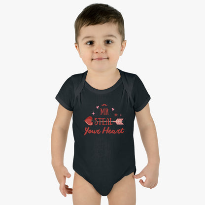 Infant Baby Rib Bodysuit "Mr. Steal Your Heart"