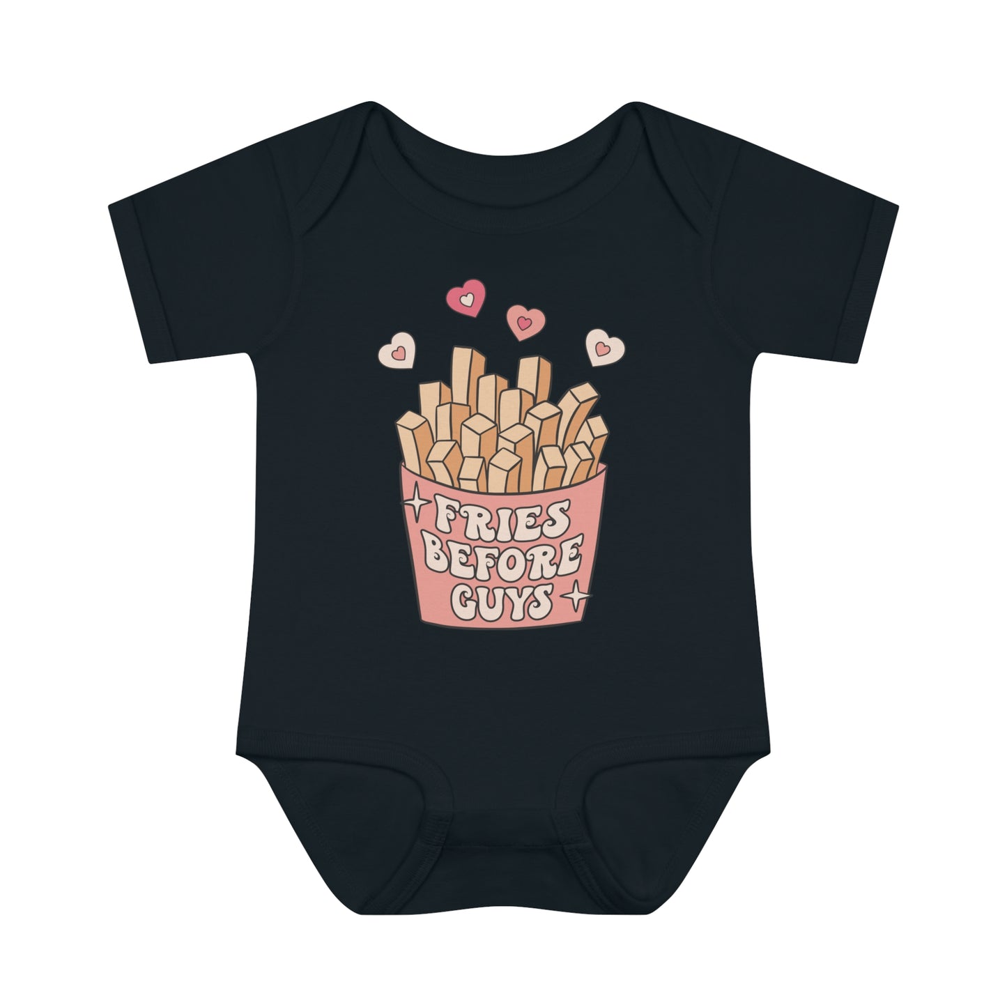 Infant Baby Rib Bodysuit "Fries Before Guys"