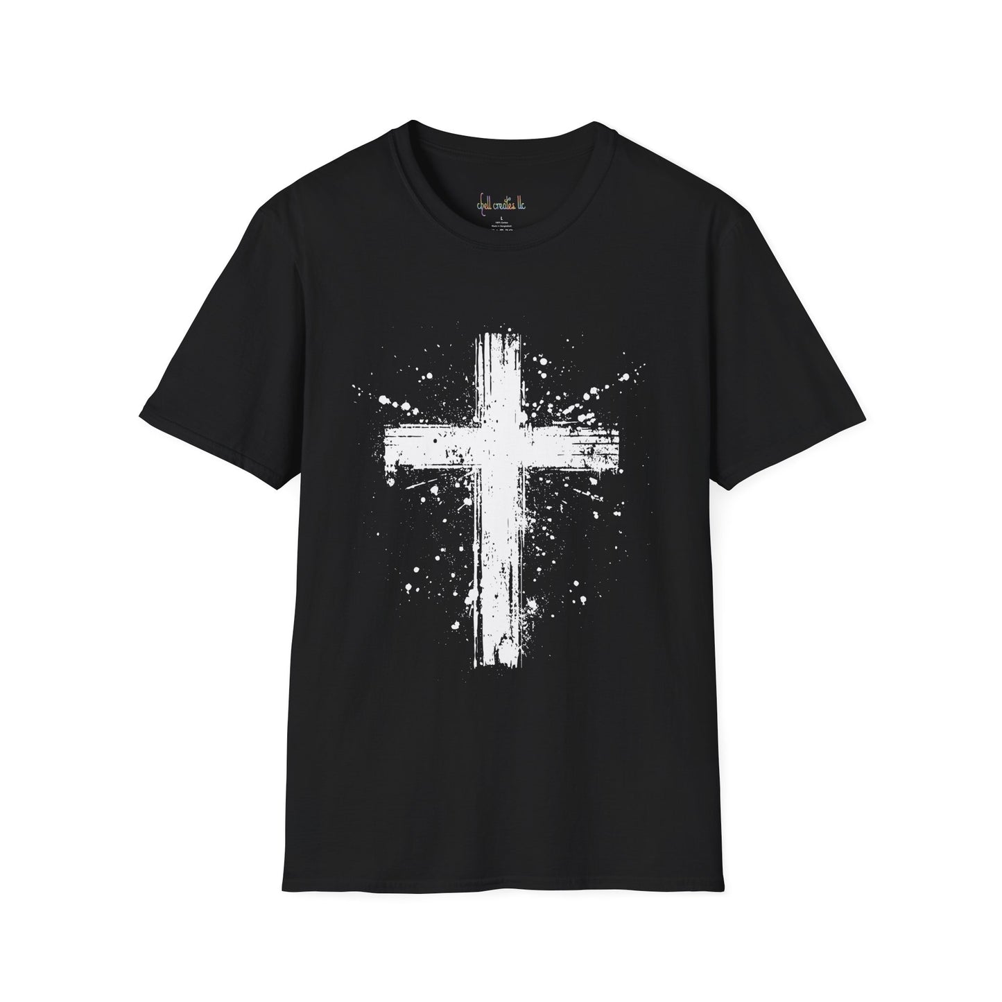 Unisex Softstyle T-Shirt White Cross