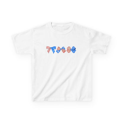 USA Colorful Bow Kids Tee - Cute and Comfy Design for Playful Days