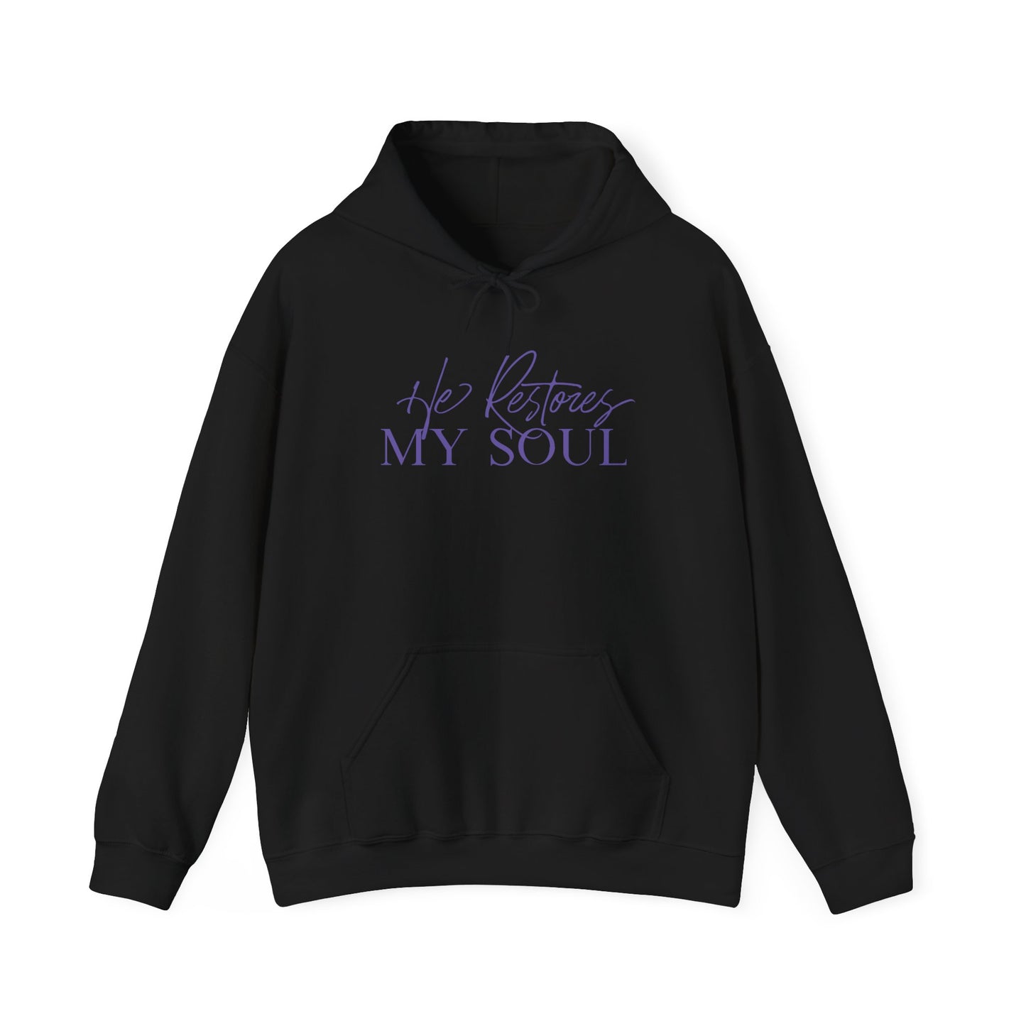 He Restores My Soul Unisex Heavy Blend™ Hooded Sweatshirt