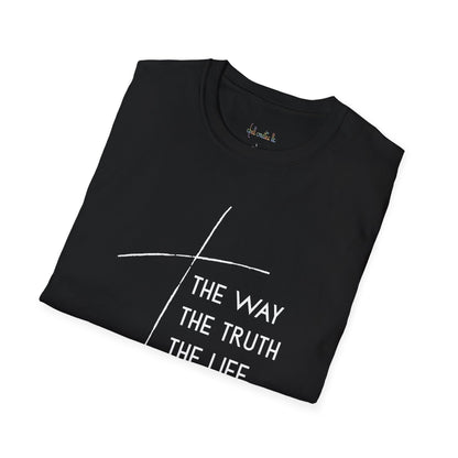 The Way The Truth The Life Unisex Softstyle T-Shirt | Christian Apparel, Casual Wear, Gift for Believers, Inspirational Shirt, Religious Fashion