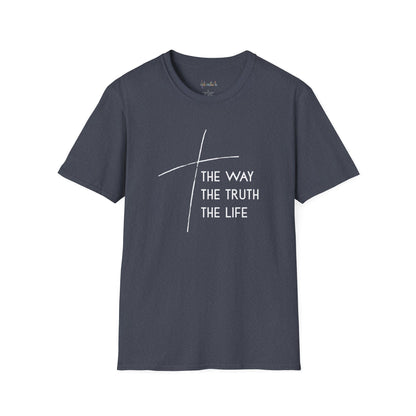 The Way The Truth The Life Unisex Softstyle T-Shirt | Christian Apparel, Casual Wear, Gift for Believers, Inspirational Shirt, Religious Fashion