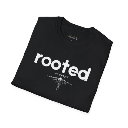 Rooted in Christ Unisex Softstyle T-Shirt - Faith Inspired Apparel