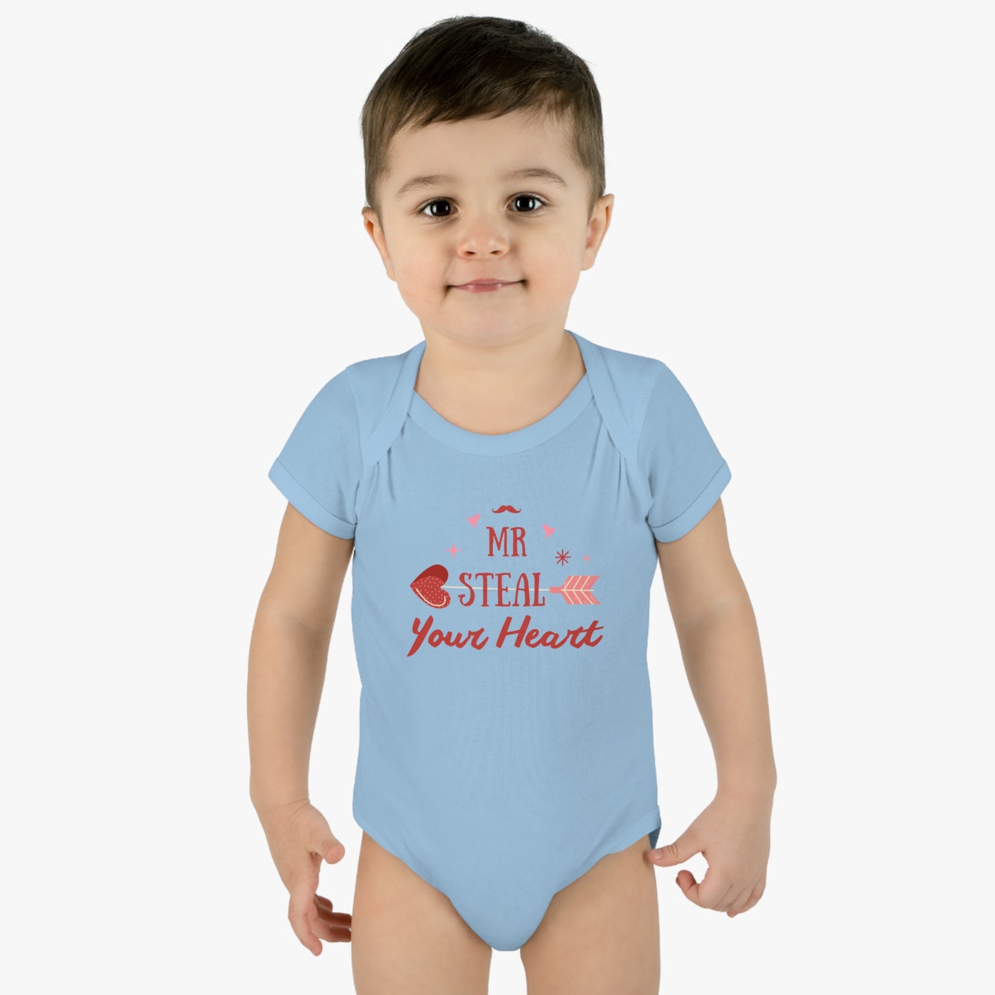 Infant Baby Rib Bodysuit "Mr. Steal Your Heart"