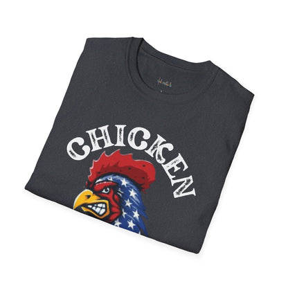 Fun Chicken Daddy T-Shirt, Father's Day Gift, Unisex Tee, Farm Dad Shirt, Patriotic Animal Graphic Tee