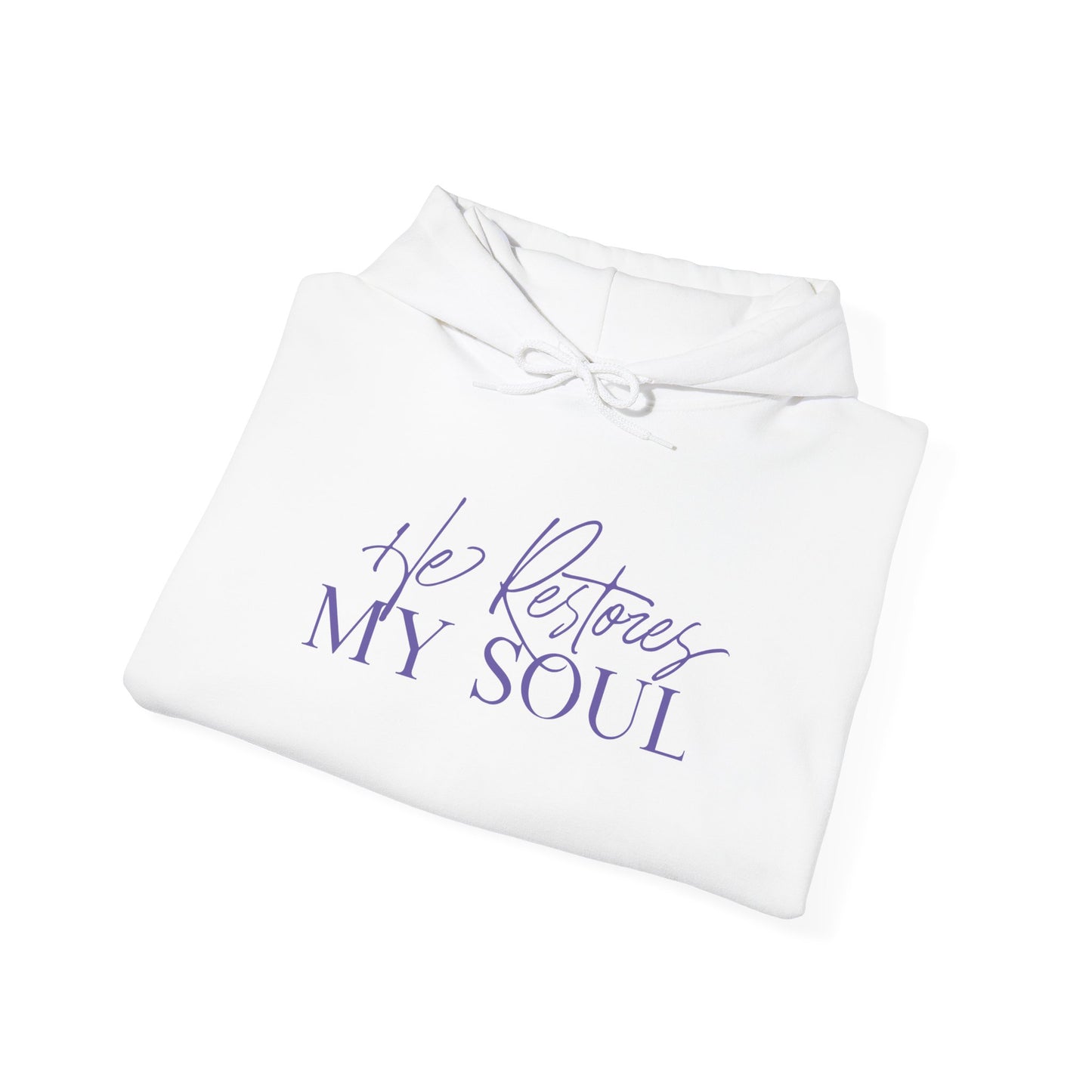 He Restores My Soul Unisex Heavy Blend™ Hooded Sweatshirt