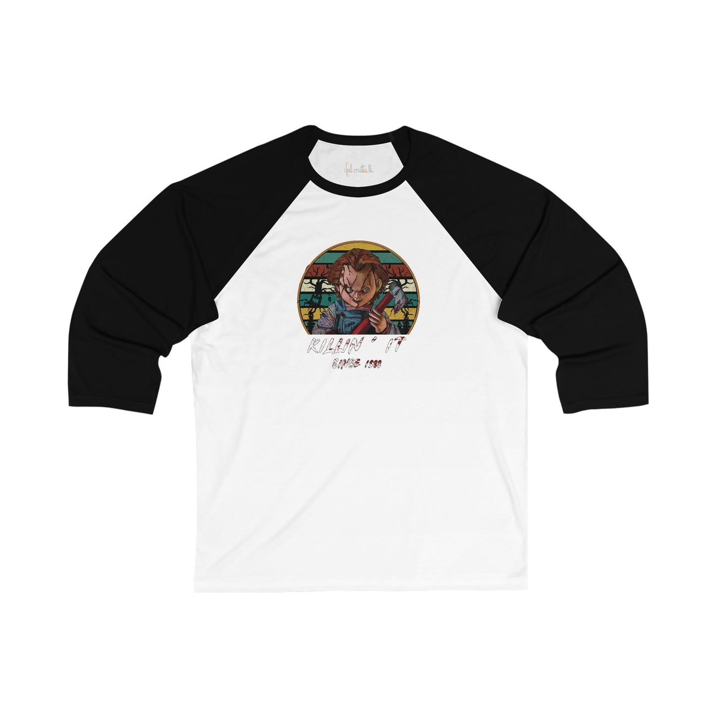 Unisex 3\4 Sleeve Baseball Tee Killin' It Since 1988 Chucky