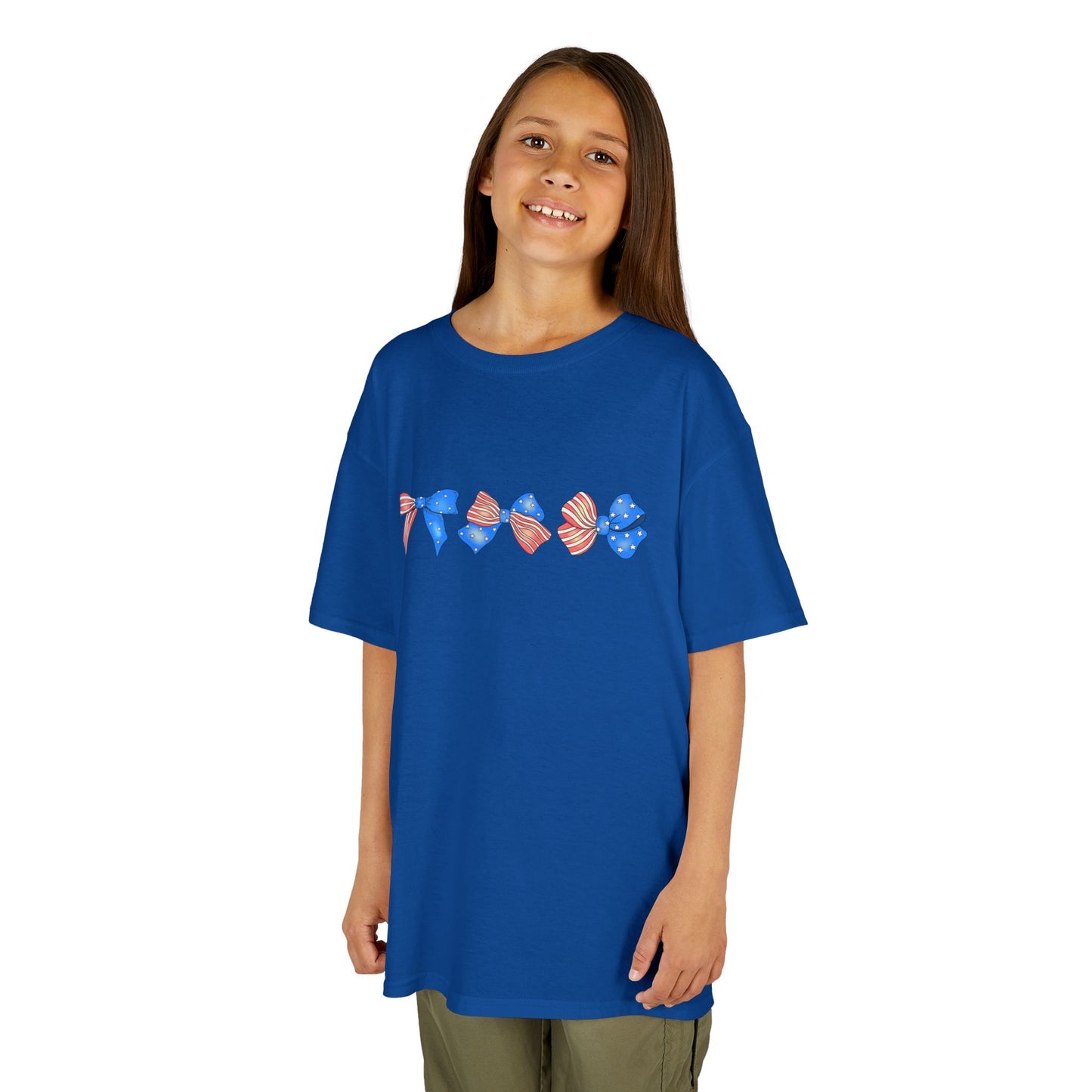 USA Colorful Bow Kids Tee - Cute and Comfy Design for Playful Days