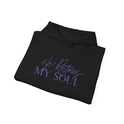 Unisex Heavy Blend™ Hooded Sweatshirt He Restores My Soul