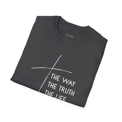 The Way The Truth The Life Unisex Softstyle T-Shirt | Christian Apparel, Casual Wear, Gift for Believers, Inspirational Shirt, Religious Fashion