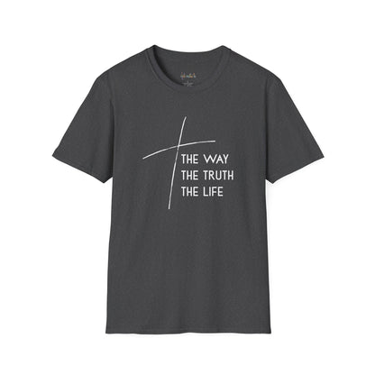 The Way The Truth The Life Unisex Softstyle T-Shirt | Christian Apparel, Casual Wear, Gift for Believers, Inspirational Shirt, Religious Fashion