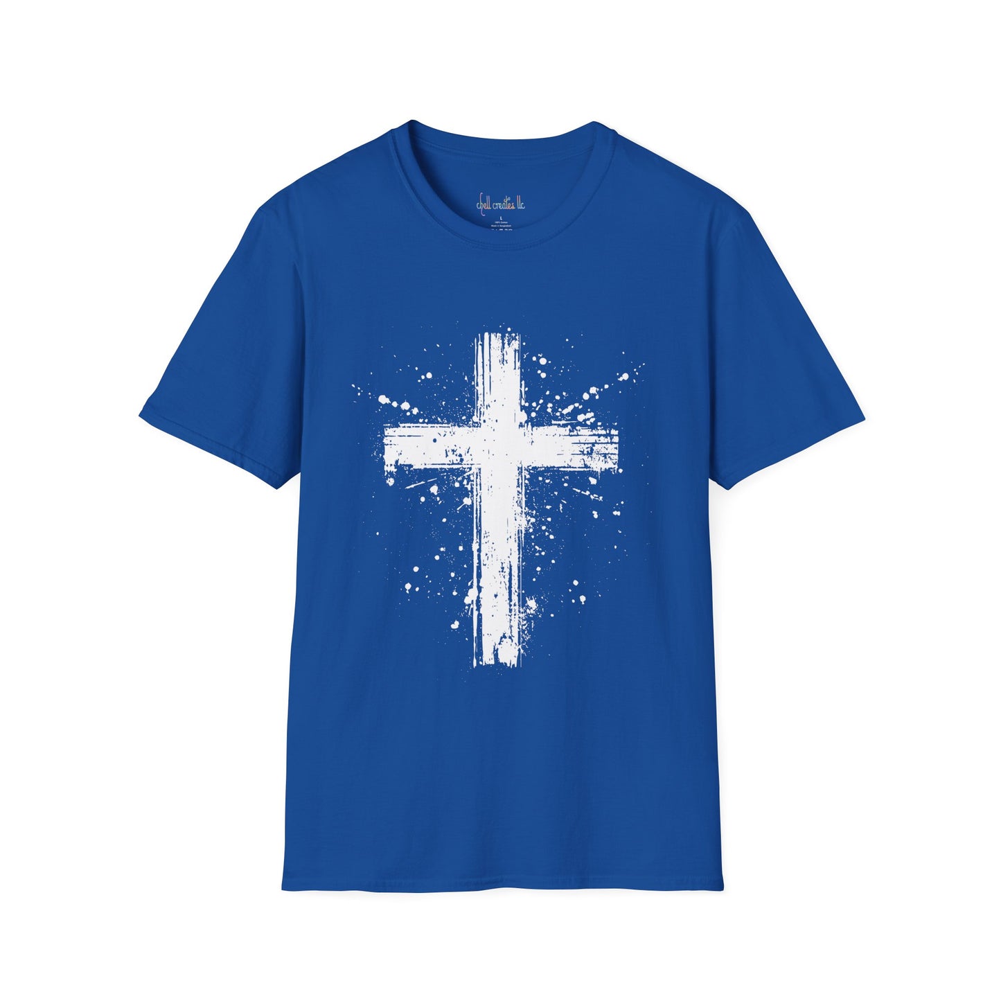 Unisex Softstyle T-Shirt White Cross