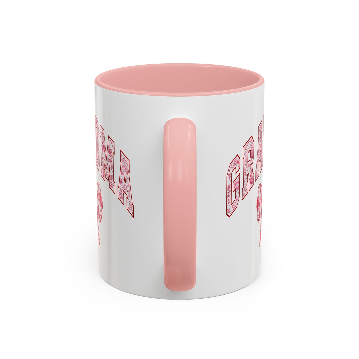 Grandma Pink Chinoiserie Floral Accent Coffee Mug - Perfect Gift for Mother's Day & Grandparent's Day