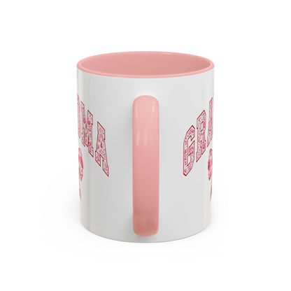 Grandma Pink Chinoiserie Floral Accent Coffee Mug - Perfect Gift for Mother's Day & Grandparent's Day