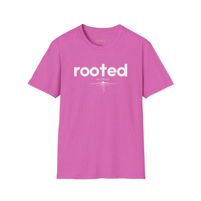 Rooted in Christ Unisex Softstyle T-Shirt - Faith Inspired Apparel