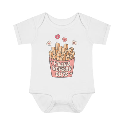 Infant Baby Rib Bodysuit "Fries Before Guys"