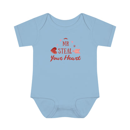 Infant Baby Rib Bodysuit "Mr. Steal Your Heart"