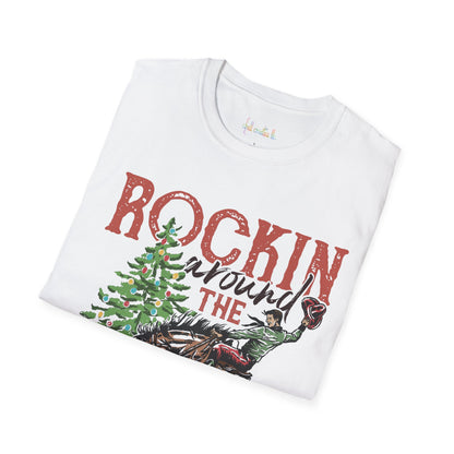 Unisex Softstyle T-Shirt Rock'in around the Christmas Tree