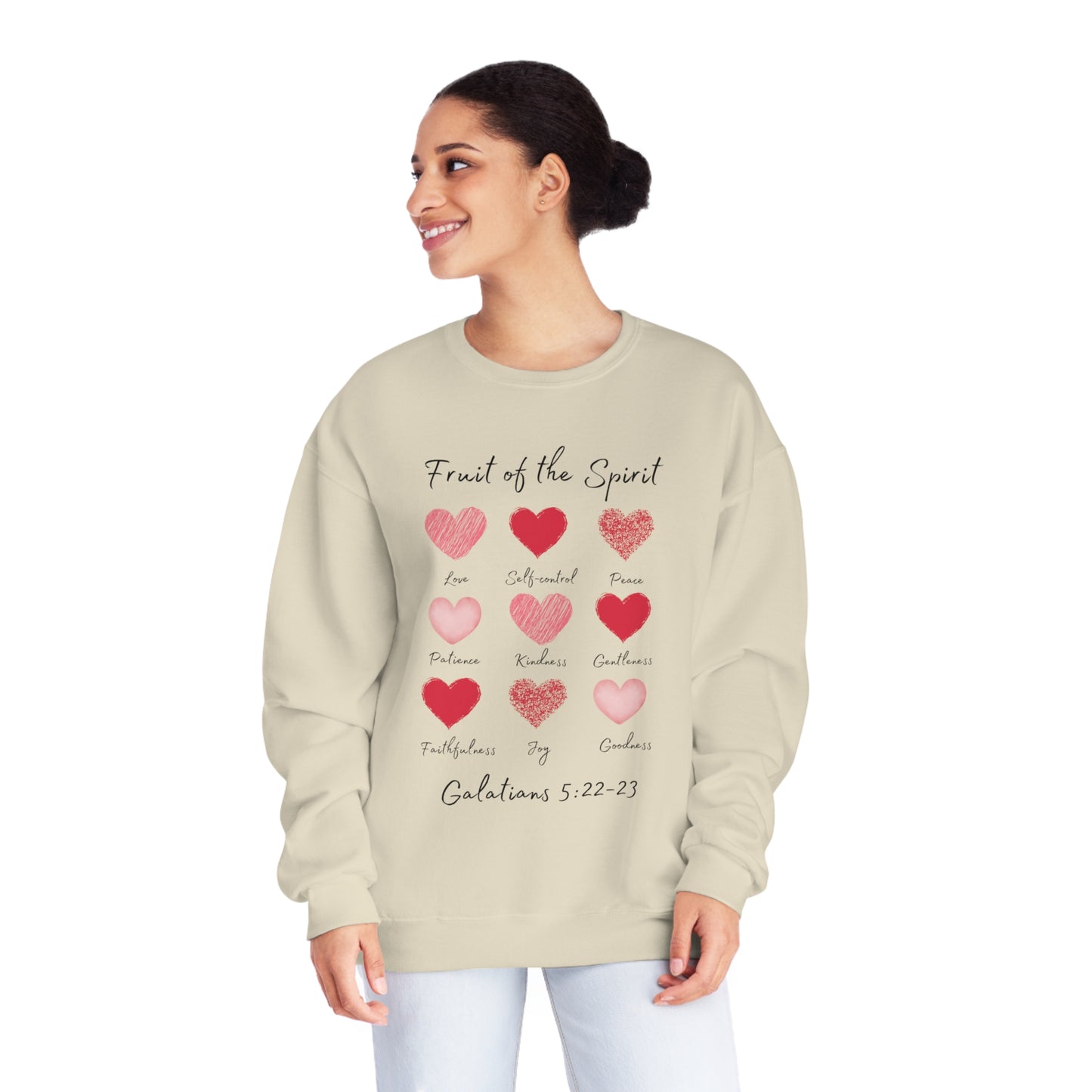 Unisex NuBlend® Crewneck Sweatshirt "Fruit of the Spirit, Galatians 5:22-23"