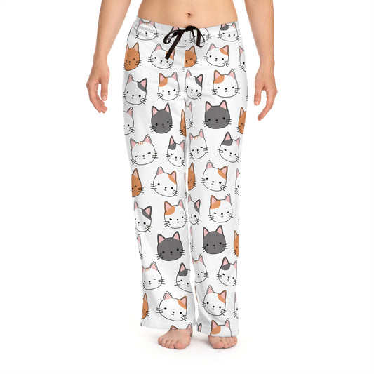 Women's Kitty Pajama Pants (AOP)