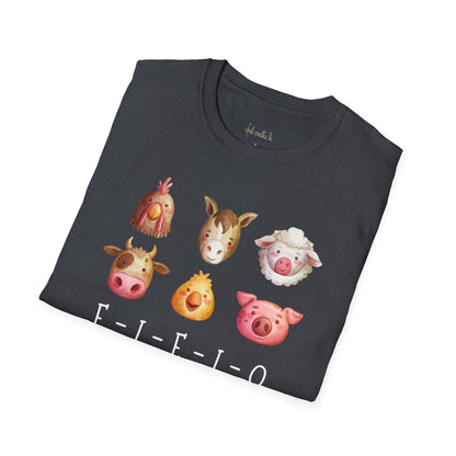 Farm Animal E-I-E-I-O Unisex Softstyle T-Shirt
