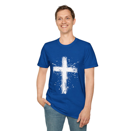 Unisex Softstyle T-Shirt White Cross