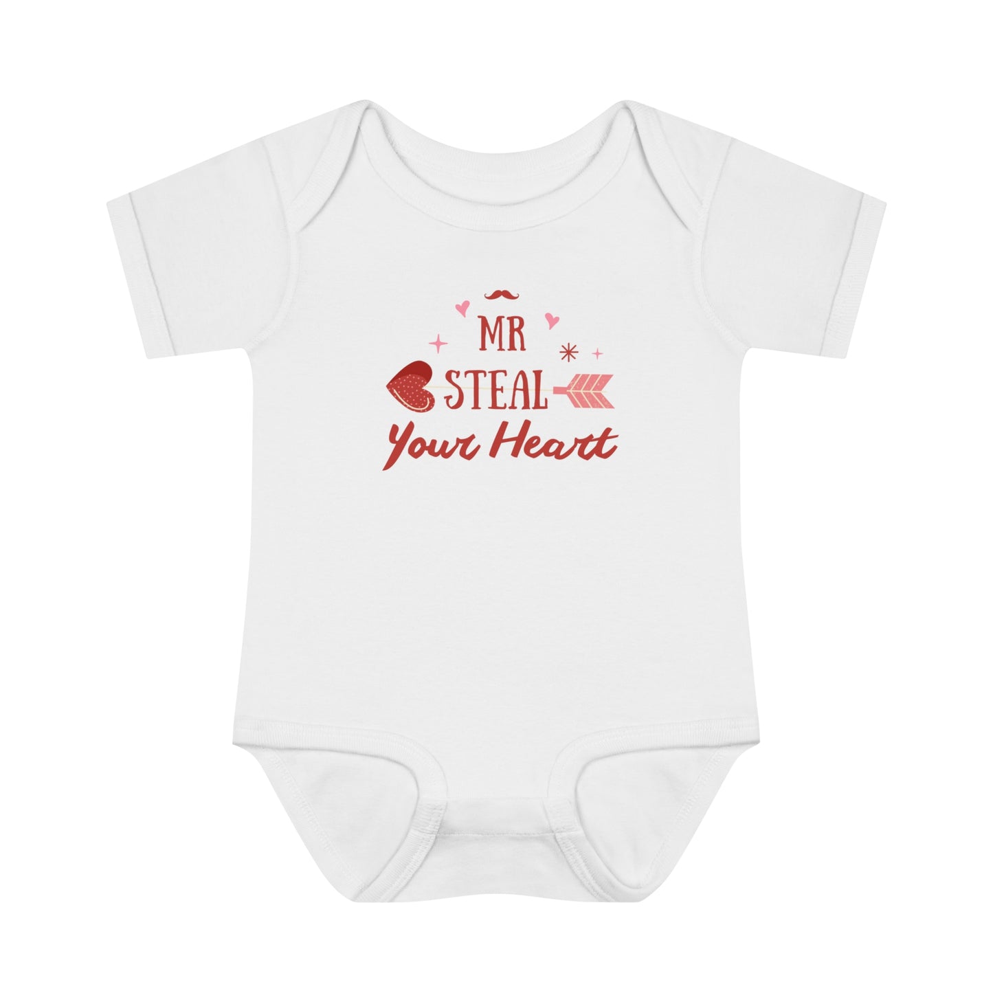 Infant Baby Rib Bodysuit "Mr. Steal Your Heart"