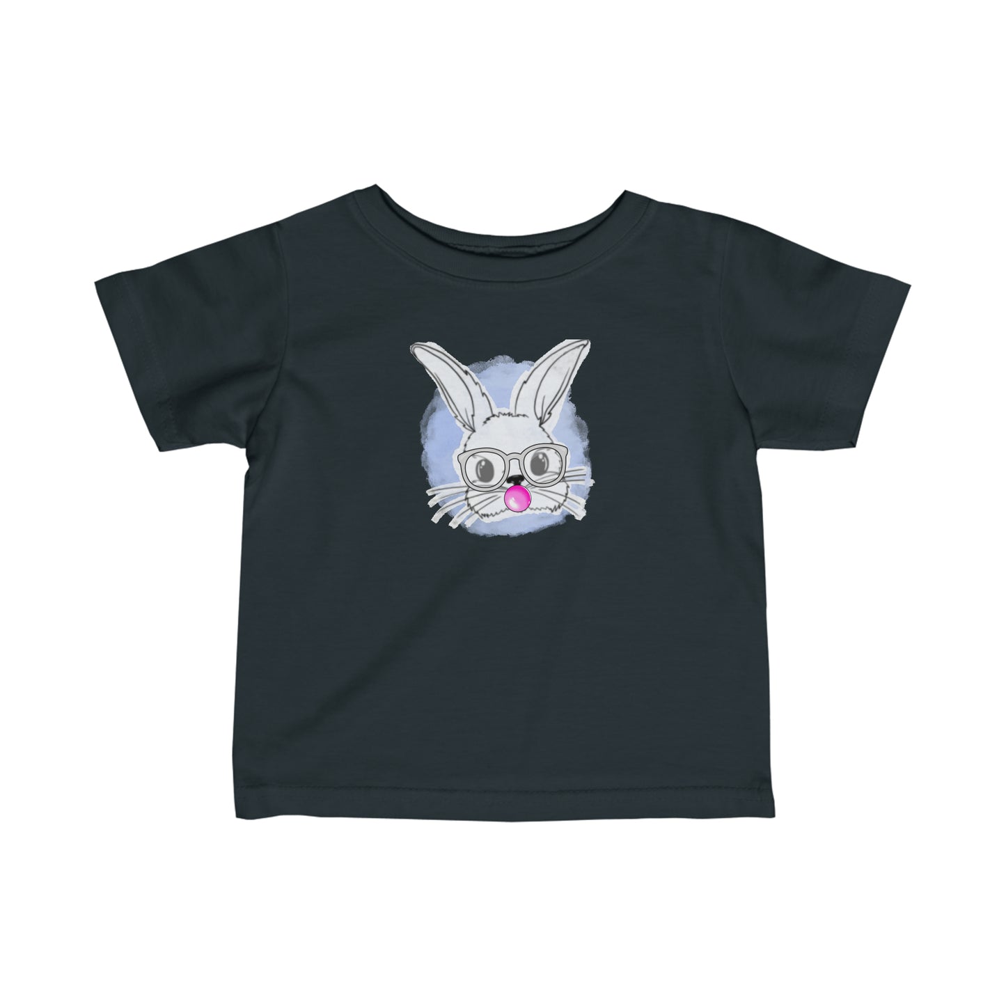 Infant Fine Jersey Tee Bunny Bubble Gum