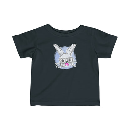 Infant Fine Jersey Tee Bunny Bubble Gum