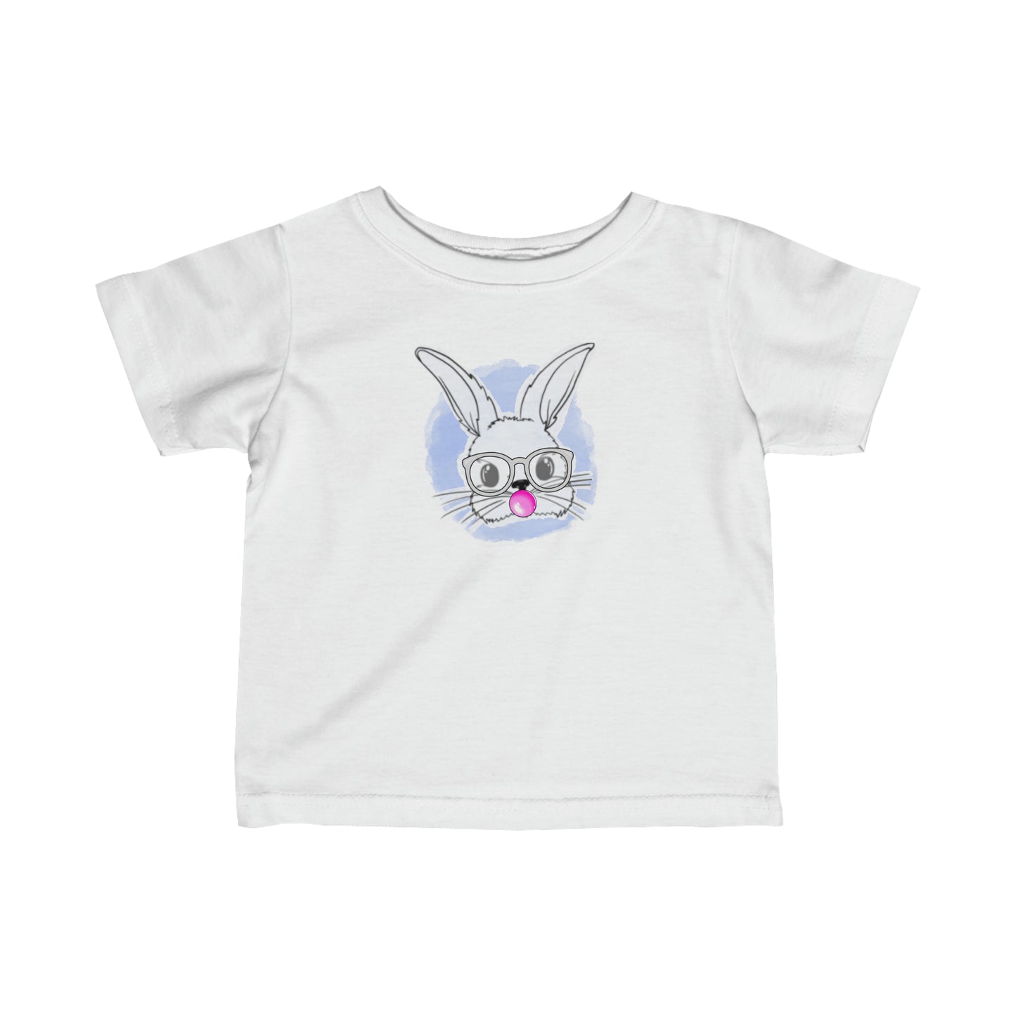 Infant Fine Jersey Tee Bunny Bubble Gum