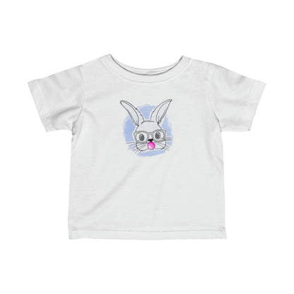 Infant Fine Jersey Tee Bunny Bubble Gum