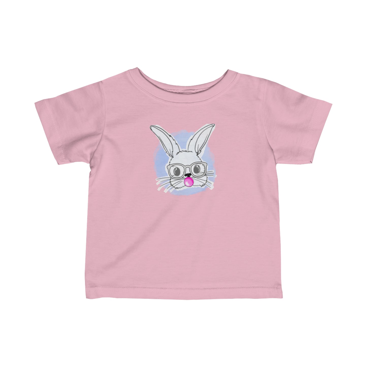 Infant Fine Jersey Tee Bunny Bubble Gum