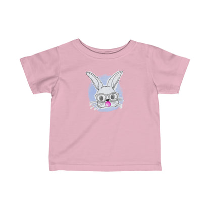 Infant Fine Jersey Tee Bunny Bubble Gum